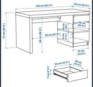 Escritorio Ikea de madera
