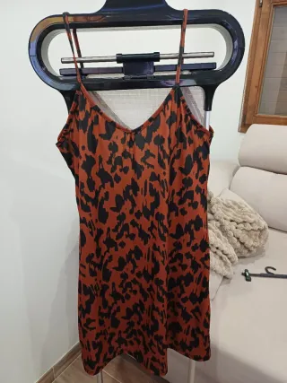 Vestido animal print marrón y negro