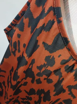 Vestido animal print marrón y negro