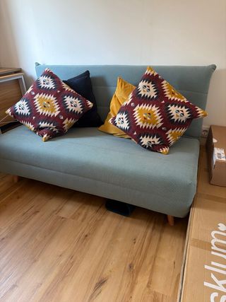 Sofá cama 150 cm verde