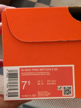 T38,5 Nike Free Metcom 6 Lilas