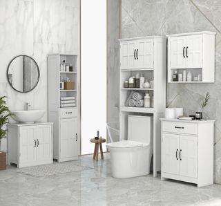 Mueble Blanco Madera para Baño