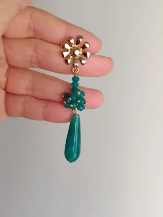 Pendientes Flamenca Cristal y Piedra