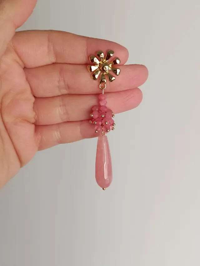 Pendientes Flamenca Cristal y Piedra