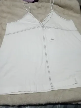 Camiseta Pull&Bear Blanca Talla XL Nueva