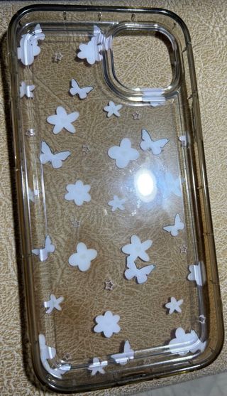 Funda iPhone 14 Plus Mariposas Rosas