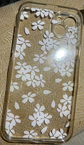 Funda iPhone 14 Plus Flores Rosas y Blancas