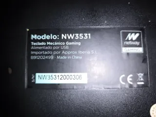 Teclado Mecánico Netway Gaming XK740 TKL