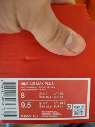 T41 Nike Air Max Plus Rojas