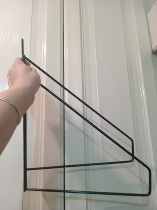 2 Supporti in Ferro Battuto per Scaffale