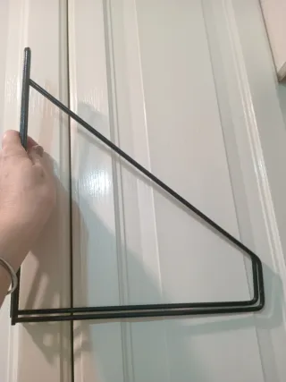 2 Supporti in Ferro Battuto per Scaffale