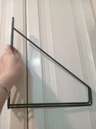 2 Supporti in Ferro Battuto per Scaffale