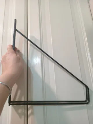 2 Supporti in Ferro Battuto per Scaffale