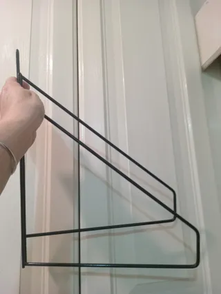 2 Supporti in Ferro Battuto per Scaffale