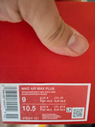 T42,5 Nike Air Max Plus Rojas