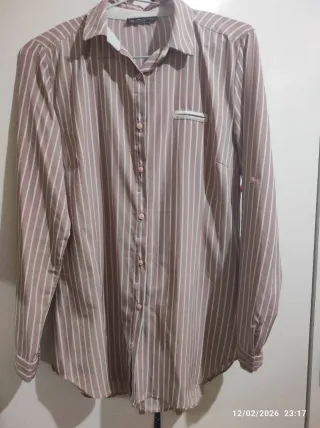 Camisa CHIC COLLECTION rayas rosa y blanco