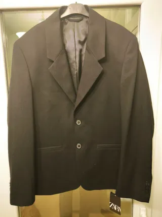 Chaqueta Americana Zara Talla L Negra