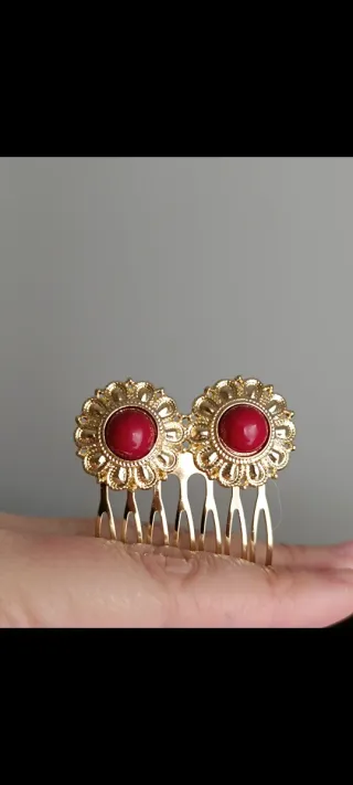 Conjunto Flamenca Burdeos Oro