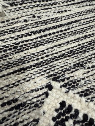 Alfombra lana natural blanco y negro 150x250cm