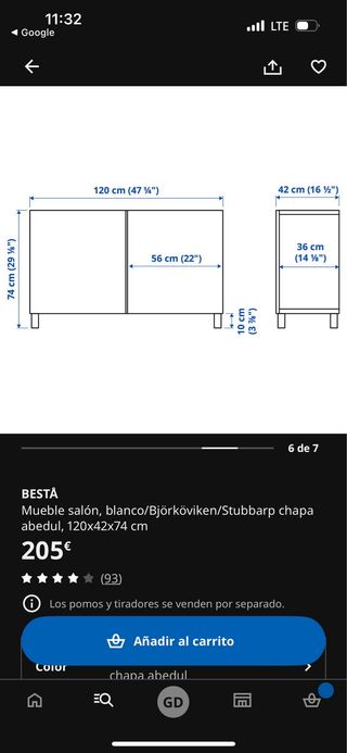 Mueble salón Besta IKEA -70€