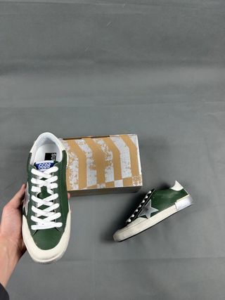 Golden Goose Super-Star Verde e Prata tamanho 40