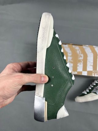 Golden Goose Super-Star Verde e Prata tamanho 40