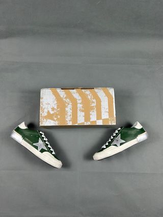 Golden Goose Super-Star Verde e Prata tamanho 40