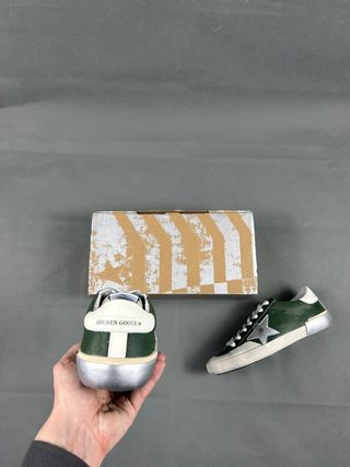 Golden Goose Super-Star Verde e Prata tamanho 40