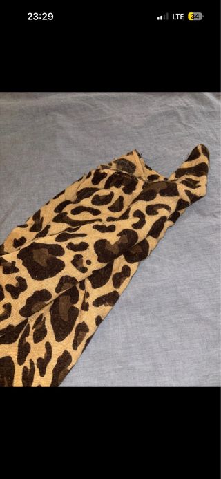 Bufanda Leopardo Beige y Marrón