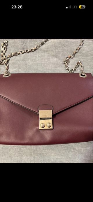 Bolso de fiesta tipo sobre burdeos granate