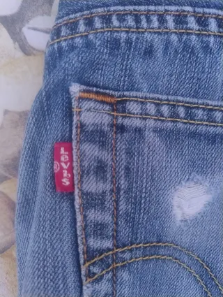 Bermudas Levi's 501 Azules Desgastadas