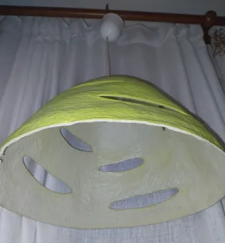 Lámpara de techo original de papel mache, artesana