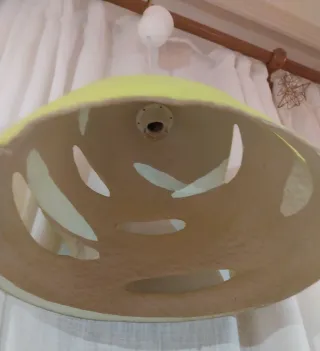 Lámpara de techo original de papel mache, artesana