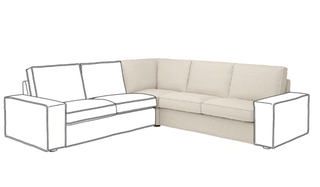 Sofá modular y esquinero IKEA KIVIK Gunnared Beige