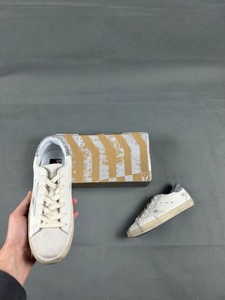 Golden Goose Super-Star Glitter Branco tamanho 38