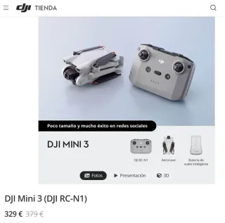 DJI Mini 3 Drone con control RC-N1