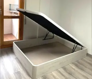 Canapé + colchón + base tapizada +Somier armario