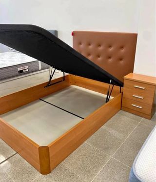 Canapé + colchón + base tapizada +Somier armario