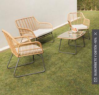 Conjunto Muebles Terraza: Sofá, Sillones y Mesa