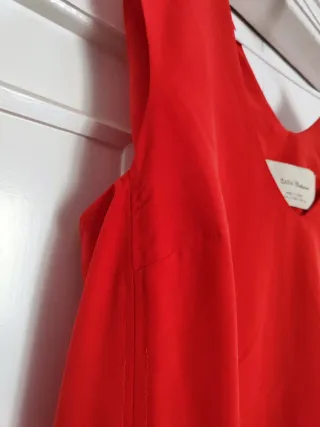 Vestido Rojo Zara Basic Talla L