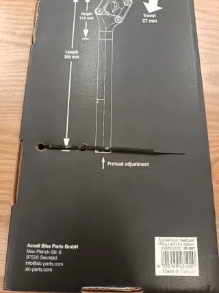 Suspensión bicicleta Tija suspensión XLC Comp SP-