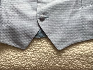 Chaleco ceremonia plata traje novio, Azul Celeste