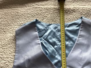 Chaleco ceremonia plata traje novio, Azul Celeste