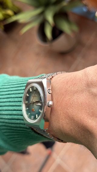 Reloj Ricoh Automático Vintage Esfera Azul