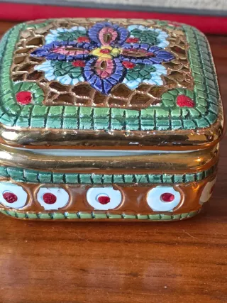 Caja joyero cerámica italiana Amalfi firmada
