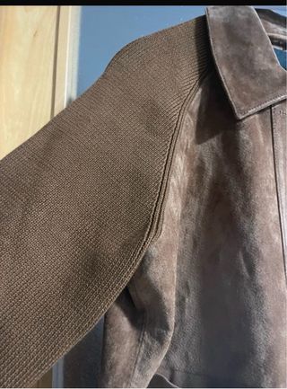 Chaqueta Zara Piel y Ante Marrón