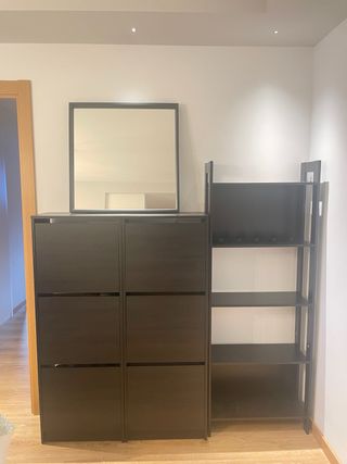 Espejo de pared marco en negri