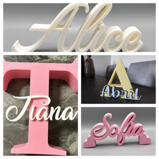 Nombres y letras personalizados 3D