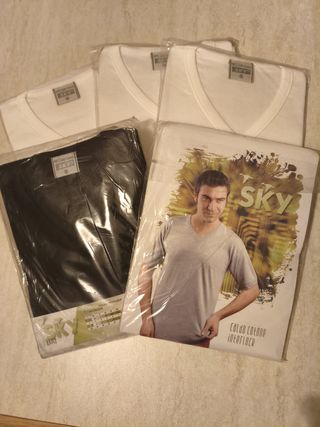 Maglietta SKY Caldo Collo V Uomo Taglia M