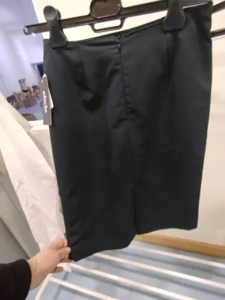 Falda recta traje negra dcb